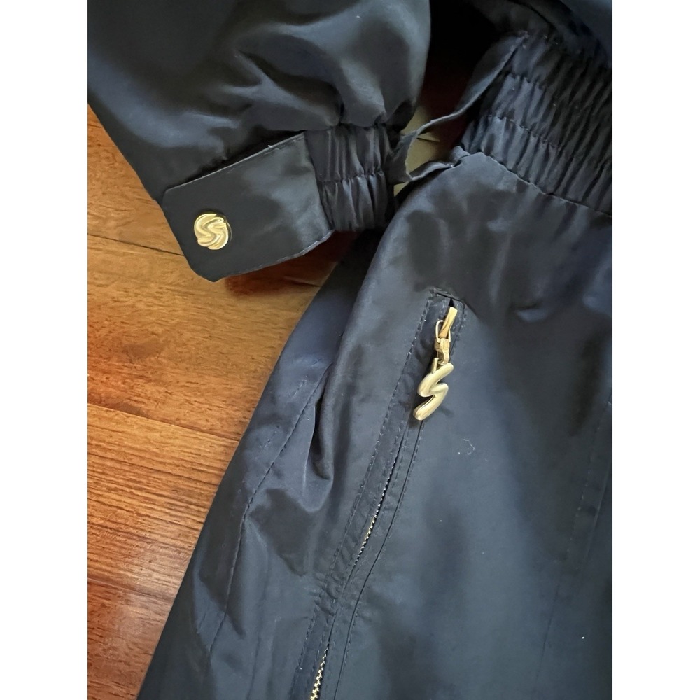Bogner Black w/ Gold Ski Snow Jumpsuit Raccoon Fur Hood Black Size 12 EUC - Picture 7 of 15